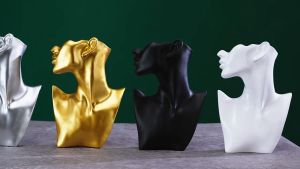 O-KAY Manekin leher perhiasan Pajangan Display Kalung Patung Leher Tempat Perhiasan Kalung