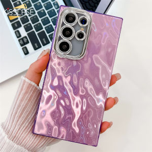 Kisscase Mạ Đầy Màu Sắc vỏ điện thoại Laser Cho Samsung S24 S23 Ultra Plus S24fe Với Long Lanh Ống Kính Bảo Vệ Bao Gồm Tất Cả silicon mềm Chống-Mùa Thu vỏ lưng chống sốc Cho Samsung A55 A54 A35 A25 A15