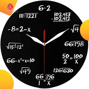 DEcTionS Jam Dinding Unik Minimalis Rumus Matematika Mesin Sweep Movement
