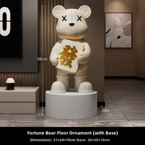 Luxurious Living Room Large Violent Bear Statue Decor