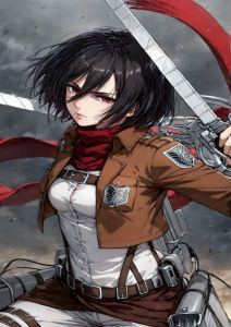 Bandai | Anime Mikasa Ackerman Attack On Titan Bộ Tranh Sơn Dầu Sơn Theo Số Cho Phòng Khách Phòng Ngủ Trang Trí Nhà Không Khung