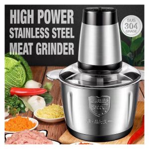 High Power Stainless Steel Electric Meat Grinder Food Processor Chopper Mixing Cutter Blender