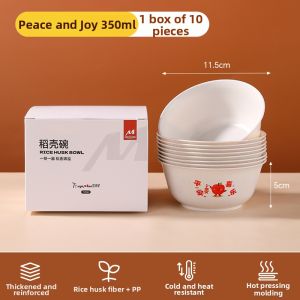 TAFUMAN | Heat-Resistant Home Food-Grade Microwaveable Commercial Rice Husk Bowls