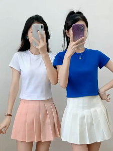Áo phông nữ thun cotton croptop chất đẹp dáng ôm body cộc tay ngắn Hàn quốc cao cấp sang chảnh mềm mịn thoáng khí AP6