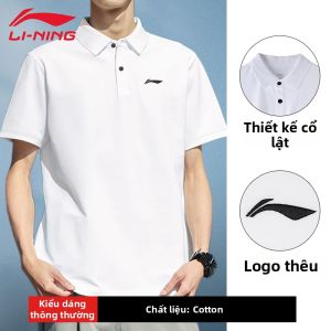 Li-Ning | Áo Polo Thể Thao Thông Gió Nam Kiểu Cổ Golf Tay Ngắn