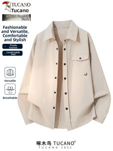 TUCANO | Workwear Style Turn-down Collar Shirt Mens Loose Casual