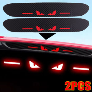2PCS Cool Hawkeye Car Taillight Sticker Brake Lights Protector Carbon Fiber Safety Warning Stickers Creative Styling Car Decal