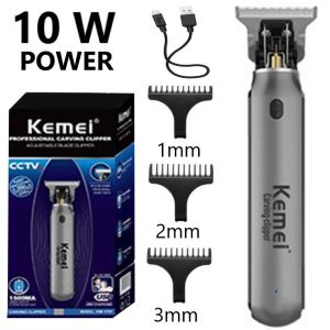 KEMEI KM-1757 Hair Trimmer Cordless Rechargeable Hair Clipper Oil Head Clipper 0mm Haircut Machine Beard Trimmer Carving Hair