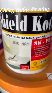 Sơn Chống Thấm Shield Kote SK-Plast đa năng  Gốc Acrylic 1 thành phần co giãnđàn hồi cao