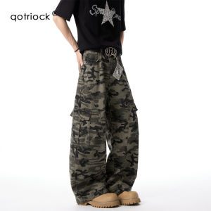 QOTRIOCK | American Street Casual Camo Cargo Loose Pants
