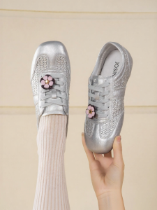 Josiny | Silvery Flower Ventilated Soft Sole Training Shoe Female