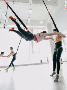 S-Class Indoor Bungee Yoga Elastic Rope Equipment Safety Waist Belt Anti-Lock Protection High Quality Fitness Stretch Band