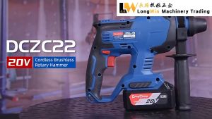 Dong Cheng Cordless Brushless Rotary Hammer Drill DCZC22 20V Li-Ion Battery Mesin Drill Tubuk Simen Penebuk Dinding