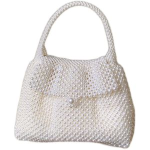 YOMOU | Traditional Chinese Pearl Beaded Saddle Bag