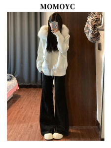 High Waist Flared Jeans Womens Elastic Black Denim Pants Casual Style Spring Autumn Winter Seasonal High Elasticity Cotton Blend