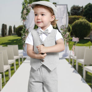 Formal Attire for Kids Boy School Uniform Baby Birthday Outfit Toddler Wedding Ring Bearer Dress 1-5 Years Children Church Gentleman Suits