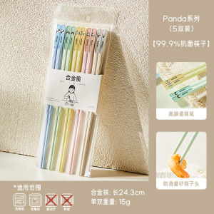 Bộ 5 Đôi Thìa Hợp Kim Cao Cấp Kháng Khuẩn Chịu Nhiệt Độ Cao Dùng Tại Nhà Bộ Thìa Sáng Tạo Cho Mọi Người Dùng Tại Nhà