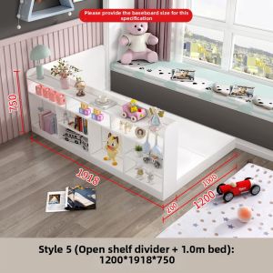 QIANGXIANG | Modern Simple Bed with Shelf and Cabinet