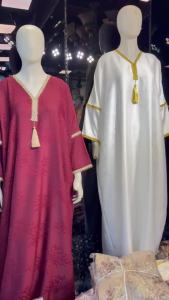 Kaftan Abaya Embos Korea Oversize Bahan Shimer Terbaru Aksen Benang Emas Kaftan Lebaran