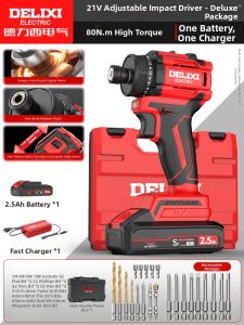 DELIXI Electric | Cordless Impact Driver Screwdriver Compact Charger