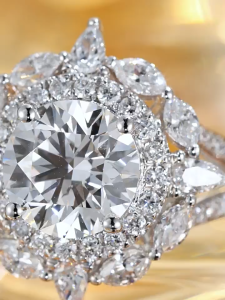 PT950 Platinum Lab Diamond Top Luxury Surrounding with Two Carat Diamond Ring Wedding Proposal Ring for Women女士求婚钻石戒指Diamond ring proposal ring engagement ring wedding ring temperament ring