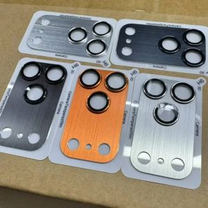 Anti-fingerprint Armor Camera Lens Protector for iPhone 17 Pro 17 Pro Max Aluminum Metal Ring Lens Tempered Glass Film Case Cap