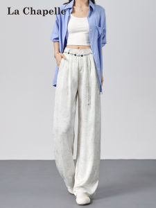 La Chapelle | Elegant Chinese Style Satin Wide Leg Pants