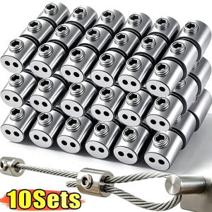 Dây thép kẹp dây điều chỉnh dây khóa kẹp vít cố định phần cứng Fastener bạc kim loại kẹp treo Sling phù hợp