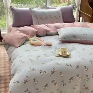 VỎ CHĂN GA GỐI HOA NHÍ VINTAGE ĐŨI COTTON MINIMIZE 40S NHẬP KHẨU LOẠI 1