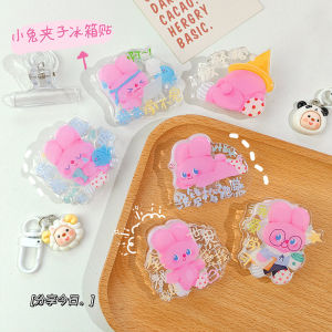 Little Rabbit Ayako Salted Fish Day Clip Fridge Magnet PP Clip Note Clip Exam Paper Moisture Proof Sealing Magnetic Attraction