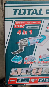 TOTAL คอมโบ้เซ็ท 4 ชิ้น สว่าน+บล็อกแบต+เลื่อยวงเดือน+เครื่องตัด ขัดอเนกประสงค์ รุ่น TOSLI241169(ครบชุดแบตเตอรี่ แท่นชาร์จ พร้อมอุปกรณ์