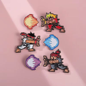 Creative Childhood Arcade Pixel Game Enamel Pins Peripheral Gift Alloy Dropping Oil Emblem Metal Brooches Accessories