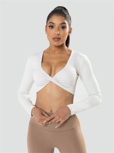 QIJINXIANGMEI | Breathable Cropped Long Sleeve Fitness Top