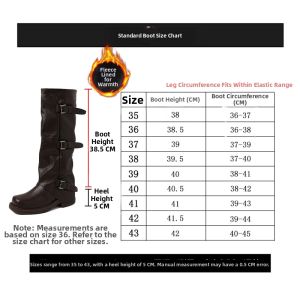 Wide Calf Western Cowboy Boots Thick Sole Chunky Heel