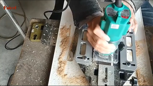 Door Hinge JigWoodworking Hole Opener Slotting Locator Aluminum Alloy Door Hinge Installation Kit for Door Lock Installation