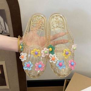 PH | Clear Soft Bottom Womens Flat Half Slippers