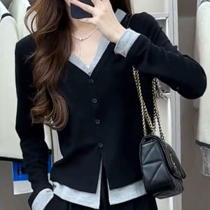 Shalldoer | Long Sleeve Knit Slim Fitting Sweater T-Shirt Women