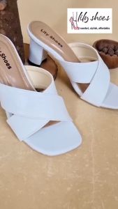 DALLEYA COLLECTION - Mommy Real Pict Sepatu Sandal Selop Wanita Sendal Casual Hak Tinggi Trendy by lily shoes