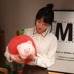 Gấu Bông Heo Trong Táo 2in1 Siêu Đáng Yêu Cute Mềm Mại Cao Cấp Lông Nhung Xù Mịn Thú Bông Heo Táo - Đồ Chơi - Toy