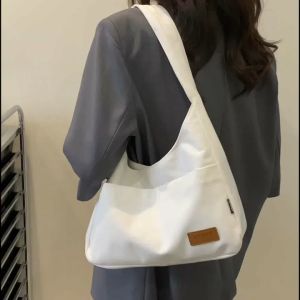 Tas Bahu Kanvas Wanita Corduroy Tote Bag Shoulder Bag
