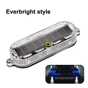 EKLEVA Car Solar Charging-free Anti-rear Collision And Explosion-proof Safety Light Motorcycle Brake Tail Light Modified Flash Light