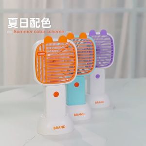 Kipas kartun kreatif anak-anak lucu portabel Mini USB pengisian kipas genggam kantor bisu Outdoor Mini Fan