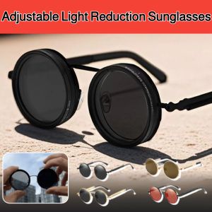Adjustable Light Reduction Sunglasses Polarized Glasses Round Frame Sunglasses Outdoor Driving Glasses
