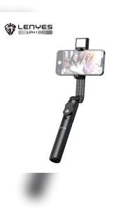 LENYES LPH101 Tongsis Tripod Selfie Kamera HP With Remote Bluetooth Lampu LED Stick Monopod Portable