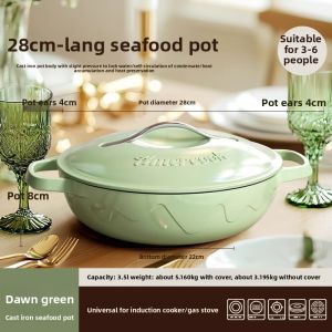 AMERCOOK | Casserole Pot Enamel Cookware Multifunction Stew