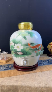 Bình Gốm Sứ Ngâm rượυ Men Bóng Họa Tiết Hoa Sen Cá Chép Thể Tích 5L 10L 20L Chất Liệu Cao Cấp An Toàn Bảo Quản rượυ Dung Tích Đa Dạng Phù Hợp Mọi Nhu Cầu