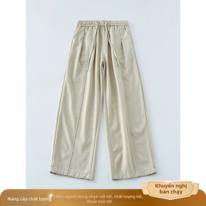 OUMULONG | Quần Tapered Gấp Li Đưa Lượng Khí Thoáng Mát