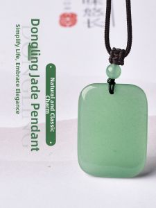 LINGFEI | Natural Jadeite Unpolished Sign Pendant