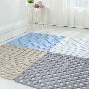 Long PVC Bath Mat Massage Bathroom Rugs Safety Anti Slip Shower Bathtub Mat Suction Cup Floor Mat Foot Pad