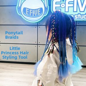 FENGFULUSHAN | Colorful Childrens Braided Hair Extensions Hip-hop Street Dance